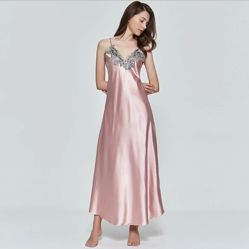 Goocheer New Arrival Women V-neck Satin Silk Lace Lingerie Nightdresses Nightgown Sleepwear Sleeveless Nightwear
Goocheer New Arrival Women V-neck Satin Silk Lace Lingerie Nightdresses Nightgown Sleepwear Sleeveless Nightwear