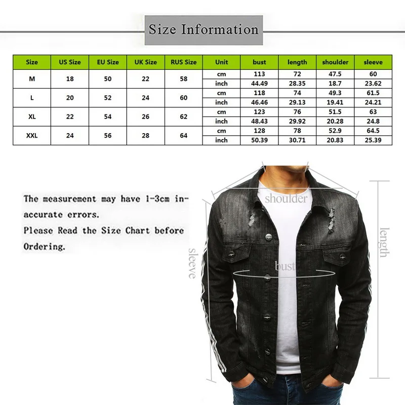 Vogue Solid Color Jeans Jackets Denim Jacket Men Fashion Autumn Slim Jackets Mens Denim Coats Turn-down Collar Streetwear
Vogue Solid Color Jeans Jackets Denim Jacket Men Fashion Autumn Slim Jackets Mens Denim Coats Turn-down Collar Streetwear