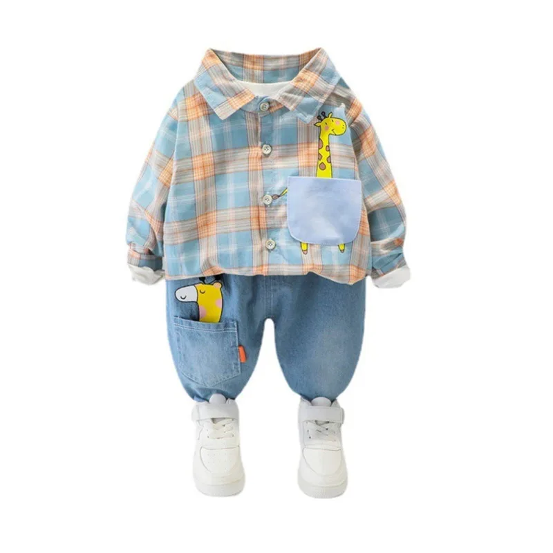 Spring Autumn Kids Lattice Costume Children Fashion Shirt Pants 2Pcs/set Toddler Casual Clothes Boys Baby Girl Cartoon Tracksuit
Spring Autumn Kids Lattice Costume Children Fashion Shirt Pants 2Pcs/set Toddler Casual Clothes Boys Baby Girl Cartoon Tracksuit