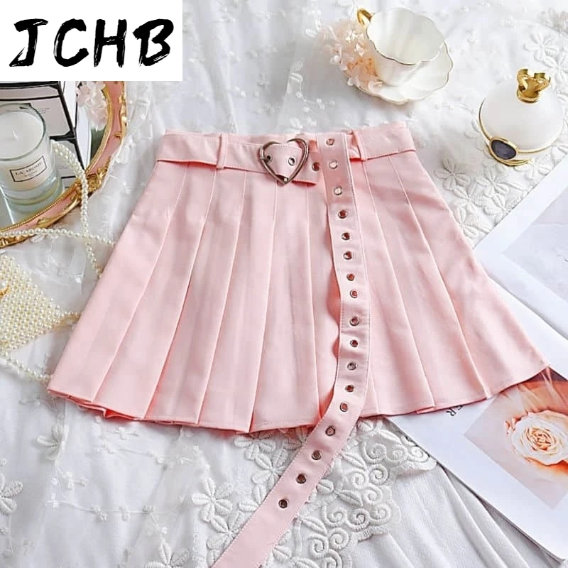 2021 Korean Fashion Clothing Skirts Womens a Line Mini Skirt Gothic Belt High Waist Pleated Skirt Spring/summer Short Anti-light
2021 Korean Fashion Clothing Skirts Womens a Line Mini Skirt Gothic Belt High Waist Pleated Skirt Spring/summer Short Anti-light