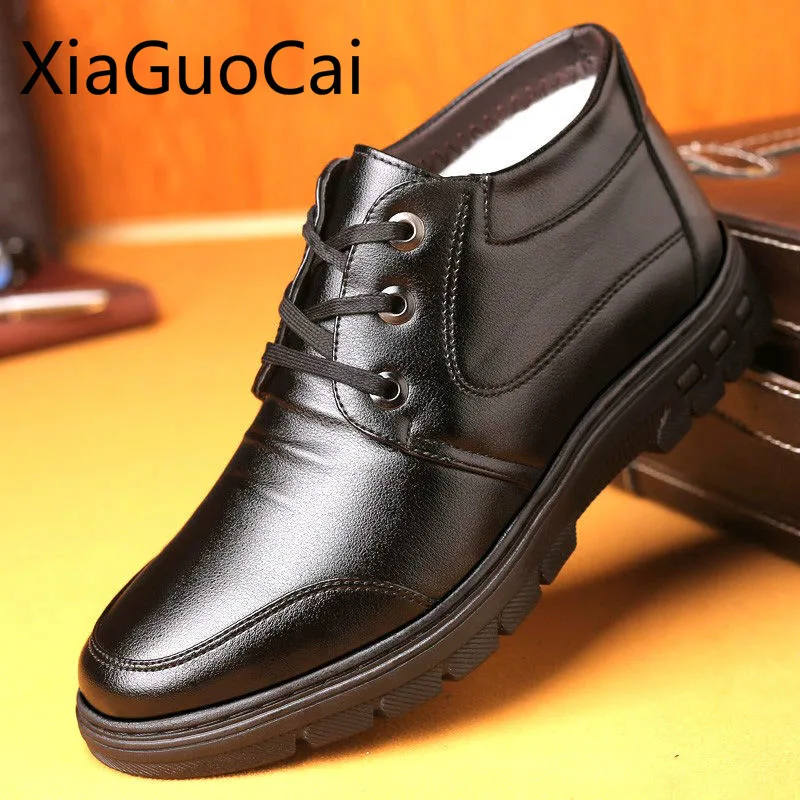 Brand Wool Men's Winter Dress Shoes Winter Plus Velvet Male Formal Shoes High-top Business Casual Mens Leather Flat Shoes
Brand Wool Men's Winter Dress Shoes Winter Plus Velvet Male Formal Shoes High-top Business Casual Mens Leather Flat Shoes