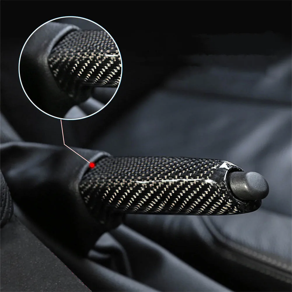 Real Carbon Fiber Handbrake Brake Handle Cover FOR BMW E46 E90 E92 F30 F32 F80 Handbrake Grips Brake Handle Interior Accessories
Real Carbon Fiber Handbrake Brake Handle Cover FOR BMW E46 E90 E92 F30 F32 F80 Handbrake Grips Brake Handle Interior Accessories