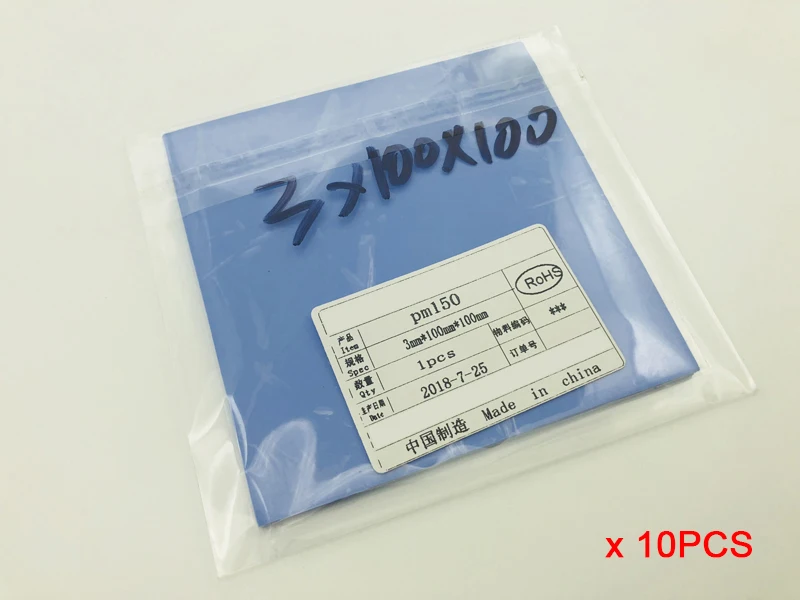 10PCS 100*100*3.0mm High Performance GPU CPU Heatsink Cooling Cooler Conductive Silicone Pad Thermal Pad 3mm Thickness for BTC
10PCS 100*100*3.0mm High Performance GPU CPU Heatsink Cooling Cooler Conductive Silicone Pad Thermal Pad 3mm Thickness for BTC