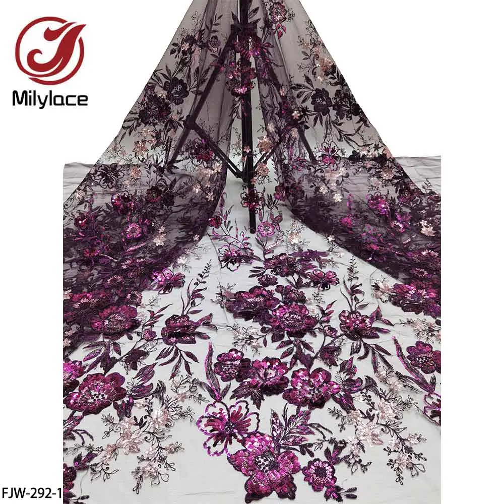 Milylace African Mesh Lace Fabrics Sequins Lace Fabrics 3D Flower Laces Fabric for Nigerian Wedding Party FJW-292
Milylace African Mesh Lace Fabrics Sequins Lace Fabrics 3D Flower Laces Fabric for Nigerian Wedding Party FJW-292