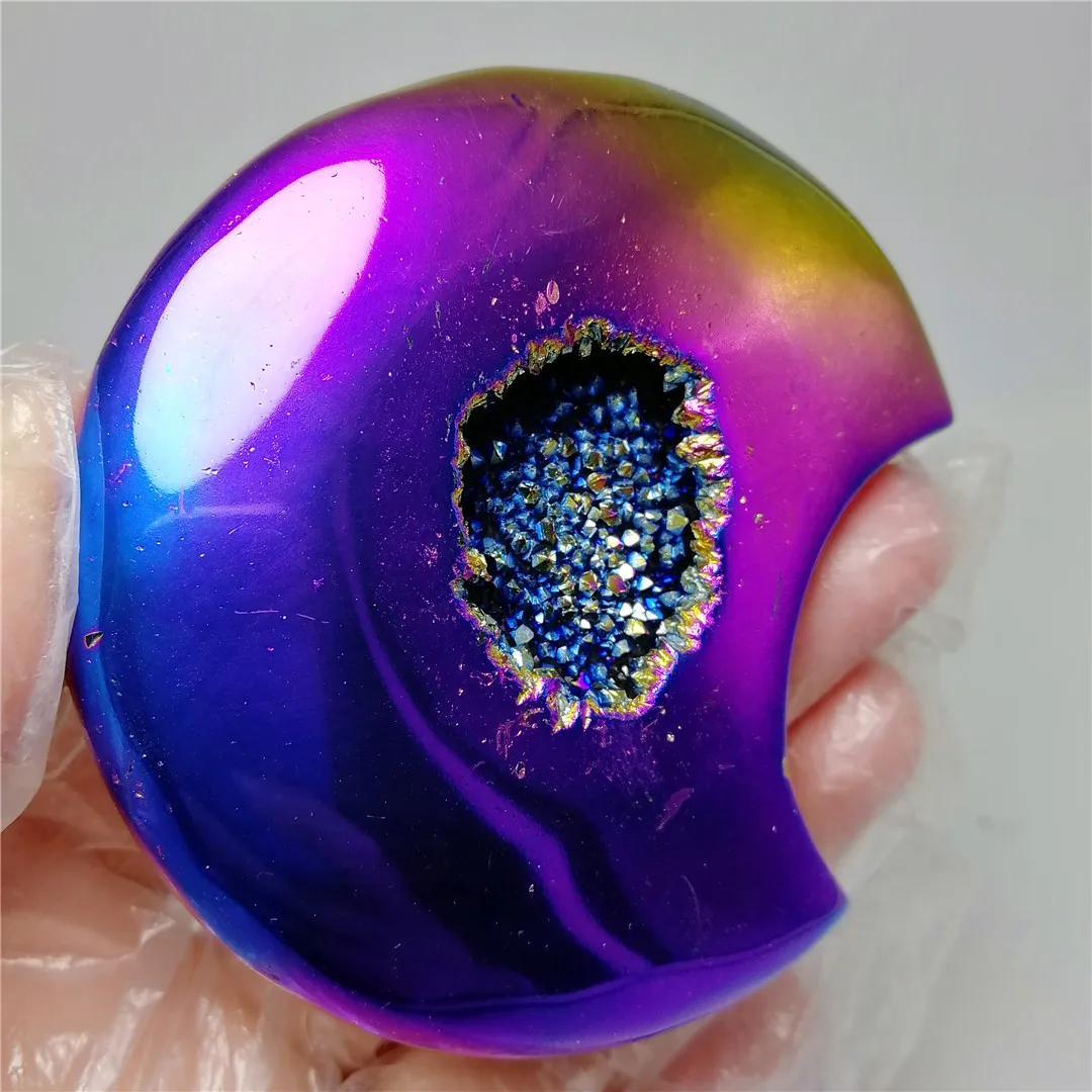 1pc 5-6cm new charming reiki colorful electroplating quartz crystal moon for decoration
1pc 5-6cm new charming reiki colorful electroplating quartz crystal moon for decoration