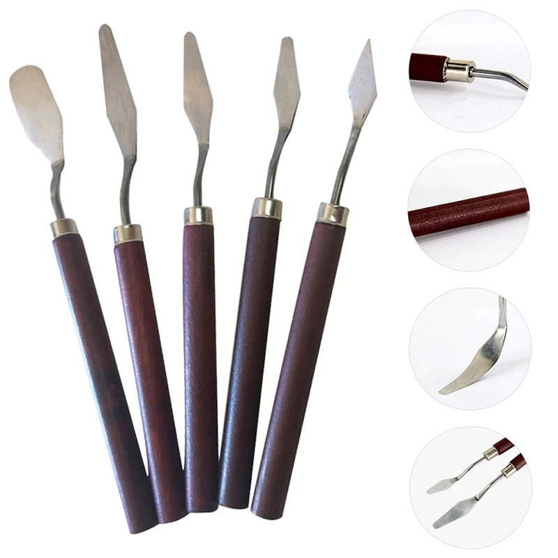 2021 New 5Pcs Professional Stainless Steel Spatula Kit Palette Oil Painting Fine Arts Painting Tool Set for Sculpture painting
2021 New 5Pcs Professional Stainless Steel Spatula Kit Palette Oil Painting Fine Arts Painting Tool Set for Sculpture painting