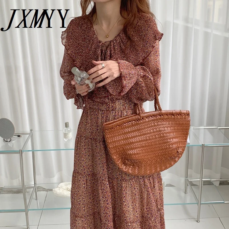 JXMYY 2021 Весна-Осень Модное французское нишевое дизайнерское Плиссированное цветное удобное шифоновое платье с воротником-шалью и оборками
JXMYY 2021 Весна-Осень Модное французское нишевое дизайнерское Плиссированное цветное удобное шифоновое платье с воротником-шалью и оборками