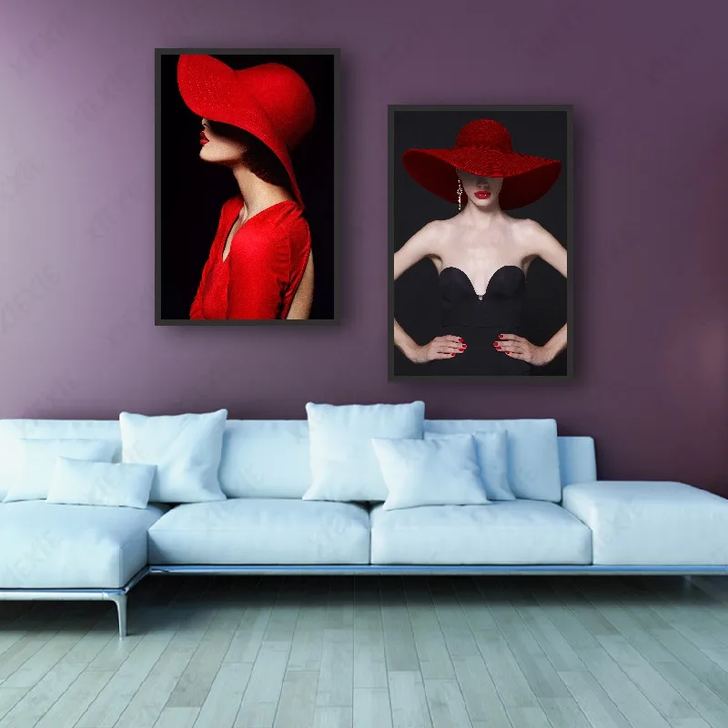 Intellectuality Beautiful Sexy Women Red Lips Skirt Hat Abstract Posters Prints Canvas Painting Living Room Corridor Decoration
Intellectuality Beautiful Sexy Women Red Lips Skirt Hat Abstract Posters Prints Canvas Painting Living Room Corridor Decoration
