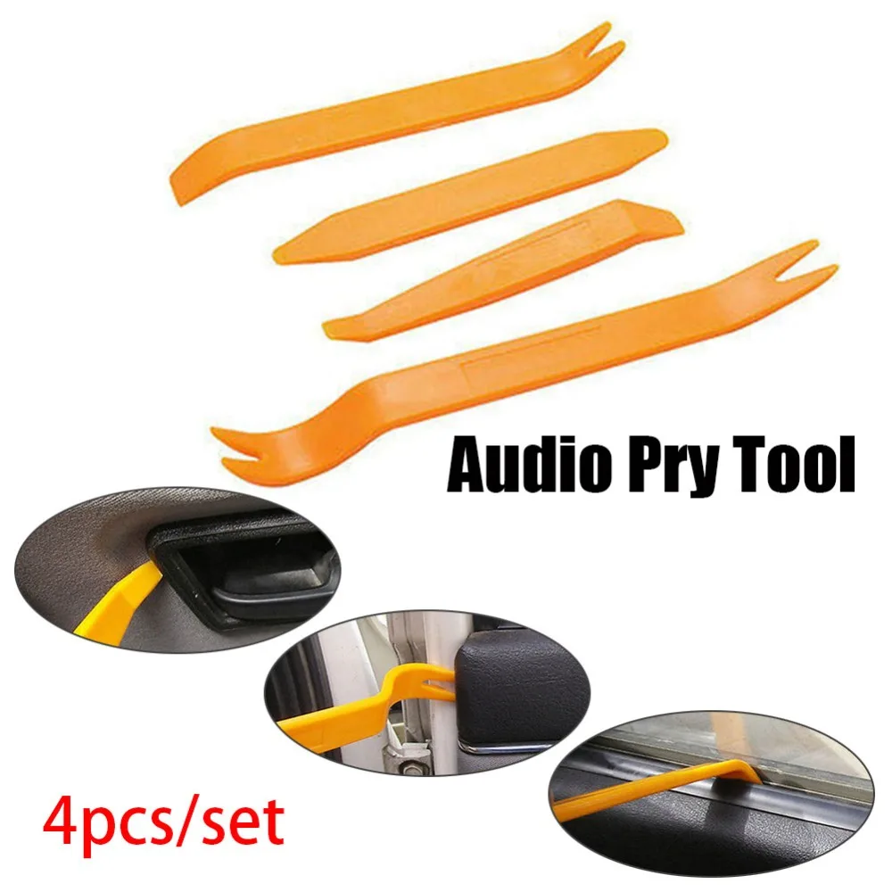 

4pcs/set Dash Audio Professional Vehicle Plastic Pry Tool Trim Removal Car Radio Door Clip Panel Refit Repairing Kit#280764