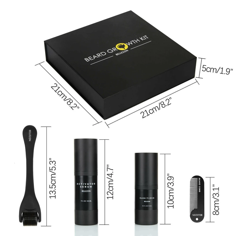 4 Pcs/set Beard Growth Kit Men's Hair Growth Enhancer Set Beard Growth Essentital Oil Facial Beard Care Set Best Gift for Men
4 Pcs/set Beard Growth Kit Men's Hair Growth Enhancer Set Beard Growth Essentital Oil Facial Beard Care Set Best Gift for Men