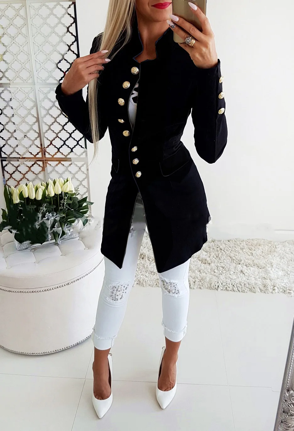 Blazer Button Slim Suit Spring 2021 Women New Coat Office Lady Jacket Best Selling in Europe and America Long Sleeve
Blazer Button Slim Suit Spring 2021 Women New Coat Office Lady Jacket Best Selling in Europe and America Long Sleeve