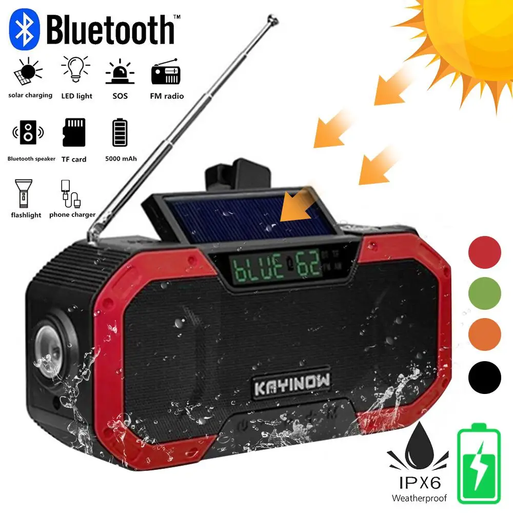 Solar Emergency Hand Crank Reading Lamp for Bicycle Waterproof LED Display Bluetooth Speaker SOS AM/FM Smart Powerbank
Solar Emergency Hand Crank Reading Lamp for Bicycle Waterproof LED Display Bluetooth Speaker SOS AM/FM Smart Powerbank