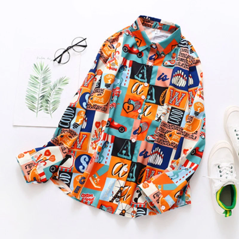 2021 spring summer long-sleeved lapel printed shirt shirt women bluzki оп Ѭђбака женская блђзка женская лђзки blusas tops
2021 spring summer long-sleeved lapel printed shirt shirt women bluzki оп Ѭђбака женская блђзка женская лђзки blusas tops