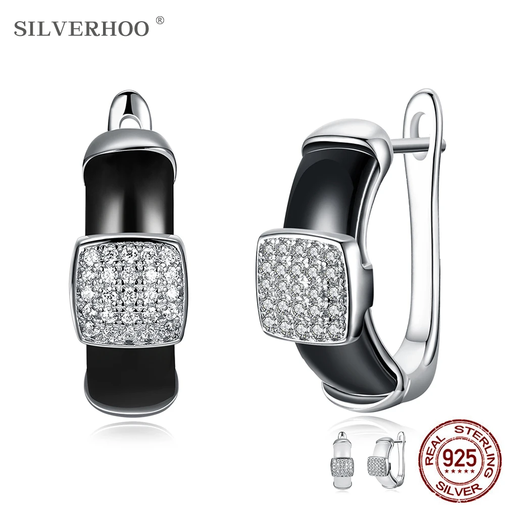 SILVERHOO Geometry Square Full Cubic Zirconia Clip Earrings Real Sterling Silver 925 Jewelry For Women Trendy Ceramics Earring
SILVERHOO Geometry Square Full Cubic Zirconia Clip Earrings Real Sterling Silver 925 Jewelry For Women Trendy Ceramics Earring