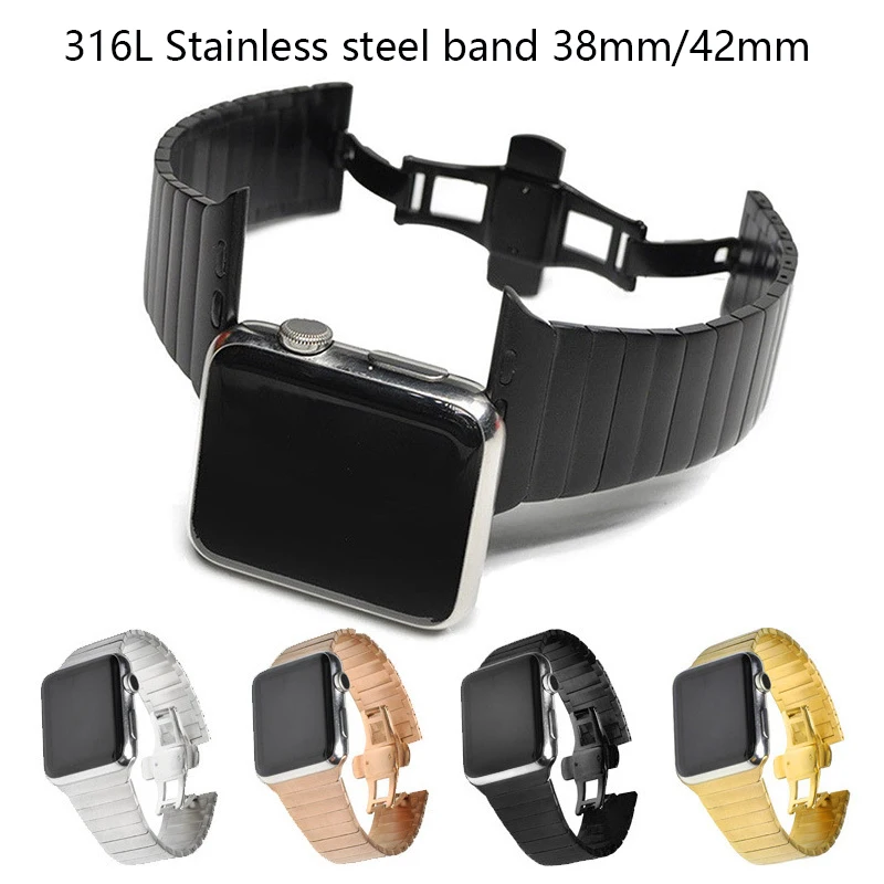 Stainless Steel bracelet for Apple watch band 44 mm 40mm 42mm 38mm Luxury link band for iwatch series 5 4 3 2 1 316L Accessories
Stainless Steel bracelet for Apple watch band 44 mm 40mm 42mm 38mm Luxury link band for iwatch series 5 4 3 2 1 316L Accessories