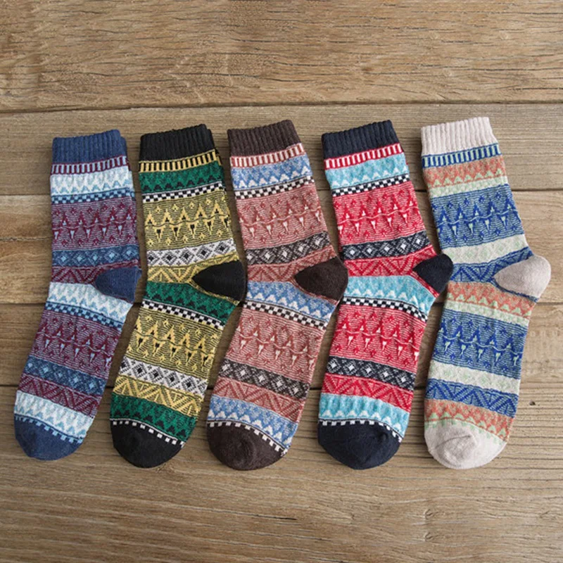 Hot kf-5 Pairs Fashion Winter Warm Soft High Quality Men's Socks Vintage Wool Socks Christmas Casual Colorful Socks
Hot kf-5 Pairs Fashion Winter Warm Soft High Quality Men's Socks Vintage Wool Socks Christmas Casual Colorful Socks
