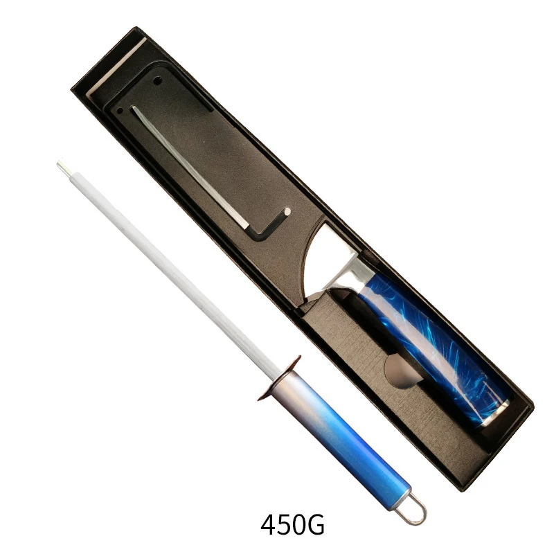 8 Inch Pro Japanese Chef's Knife Stainless Steel Chef Knife New Kitchen Knife Santoku Meat Cleaver Beef knife Gift With Cover 
8 Inch Pro Japanese Chef's Knife Stainless Steel Chef Knife New Kitchen Knife Santoku Meat Cleaver Beef knife Gift With Cover