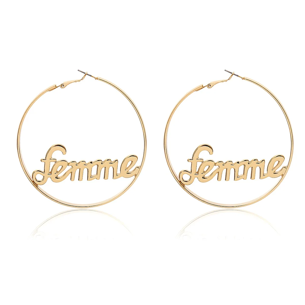 Hyperbole Styles Femme Baby Fashion Women Large Circle Round Hoop Earrings Baby Letter Earrings Punk Dangle Hip Hop Jewelry
Hyperbole Styles Femme Baby Fashion Women Large Circle Round Hoop Earrings Baby Letter Earrings Punk Dangle Hip Hop Jewelry