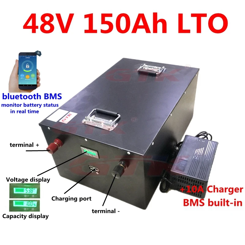 Многократного цикла глубокого заряда-разряда LTO 48V 150Ah не 100Ah литиевая Батарея