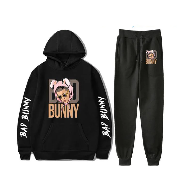 Singer Bad Bunny Casual Tracksuit Men Sets Hoodie and Pants Two Piece Set Hooded Sweatshirt Outfit Sportswear Male Suit Clothing
Singer Bad Bunny Casual Tracksuit Men Sets Hoodie and Pants Two Piece Set Hooded Sweatshirt Outfit Sportswear Male Suit Clothing
