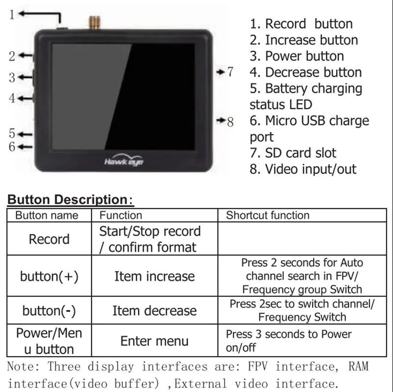 Hawkeye Little Pilot Plus w/ DVR 3.5 Inch TFT 960*240 FPV 5.8Ghz 48CH Screen FPV Mini Monitor for RC Drone Built-in Battery
Hawkeye Little Pilot Plus w/ DVR 3.5 Inch TFT 960*240 FPV 5.8Ghz 48CH Screen FPV Mini Monitor for RC Drone Built-in Battery