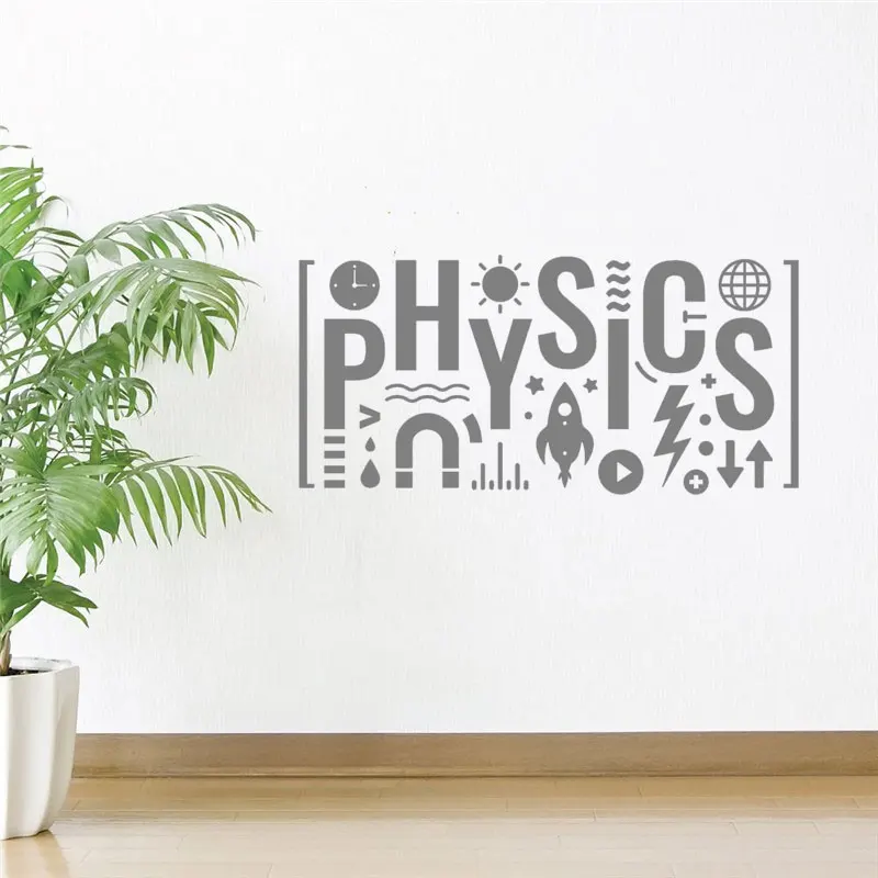 Lettering Physics Wall Stickers For Teen Room School Science Class Education Vinyl Wall Decal Bedroom Decor Accessories DW6183
Lettering Physics Wall Stickers For Teen Room School Science Class Education Vinyl Wall Decal Bedroom Decor Accessories DW6183