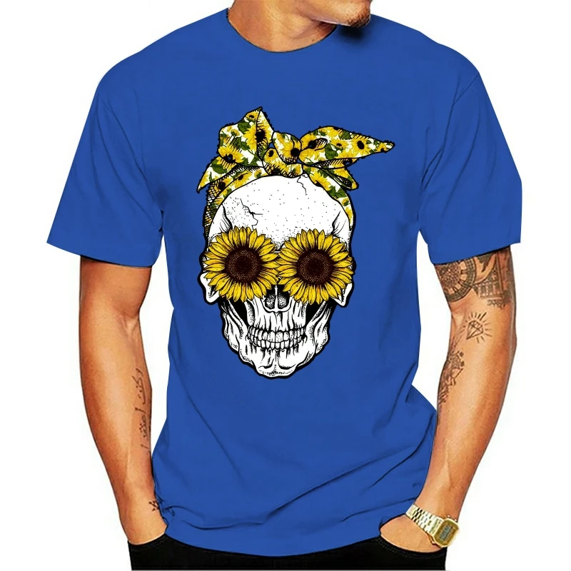 Leisure O-neck T-shirt Sunflower Skull - Skull And Sunflowers Summer Unisex Men Women New Funny
Leisure O-neck T-shirt Sunflower Skull - Skull And Sunflowers Summer Unisex Men Women New Funny