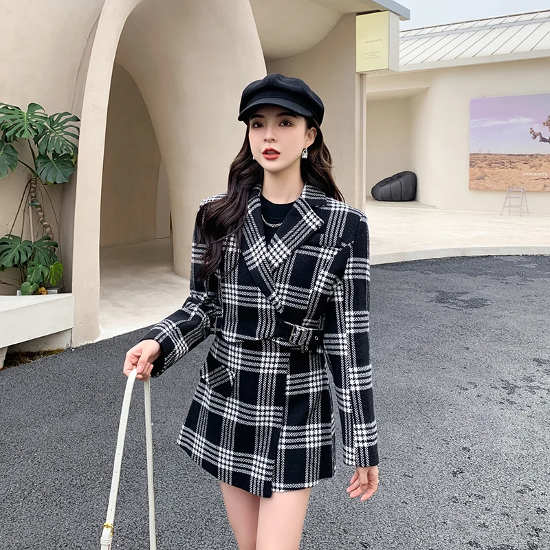 2021 Winter Autumn Temperament 2 Piece Set Tweed Fashion Loose Slim Shot Tops Coat+High Waist Short Pant Plaid Sets Women
2021 Winter Autumn Temperament 2 Piece Set Tweed Fashion Loose Slim Shot Tops Coat+High Waist Short Pant Plaid Sets Women