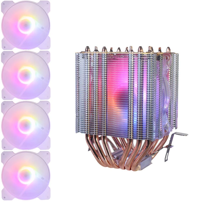 6 Copper Tube CPU Radiator Chis Fan Synchronous Lighting 1150AMD1366 2011 Crystal Lamp Single Fan+Chis Fan
6 Copper Tube CPU Radiator Chis Fan Synchronous Lighting 1150AMD1366 2011 Crystal Lamp Single Fan+Chis Fan