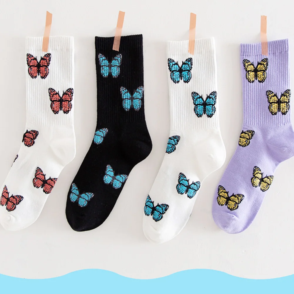 New 1pair Butterfly Socks Women Streetwear Harajuku Crew Women Socks Fashion EU Size 35-40 Dropshipping Supply
New 1pair Butterfly Socks Women Streetwear Harajuku Crew Women Socks Fashion EU Size 35-40 Dropshipping Supply