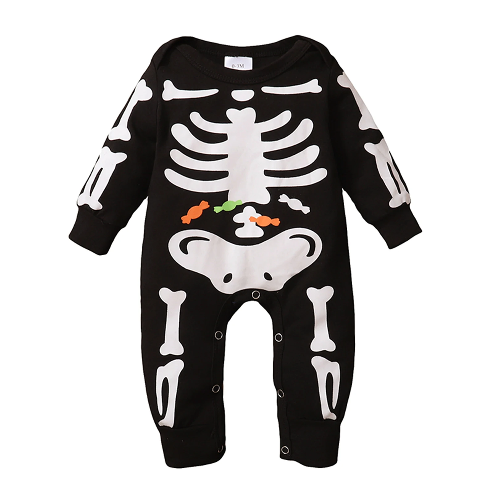 Newborn Baby Boys Clothes Halloween Jumpsuit Toddler Skeleton Candy Print Long Sleeve Round Neck Kids Romper Overalls
Newborn Baby Boys Clothes Halloween Jumpsuit Toddler Skeleton Candy Print Long Sleeve Round Neck Kids Romper Overalls