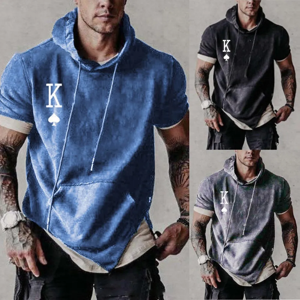 2021 Men Short Sleeve Hooded Top Workout Gym Training Muscle Tee Fitness Hoodie T-Shirts Fashion Casual Sweatshirts Tracksuits
2021 Men Short Sleeve Hooded Top Workout Gym Training Muscle Tee Fitness Hoodie T-Shirts Fashion Casual Sweatshirts Tracksuits