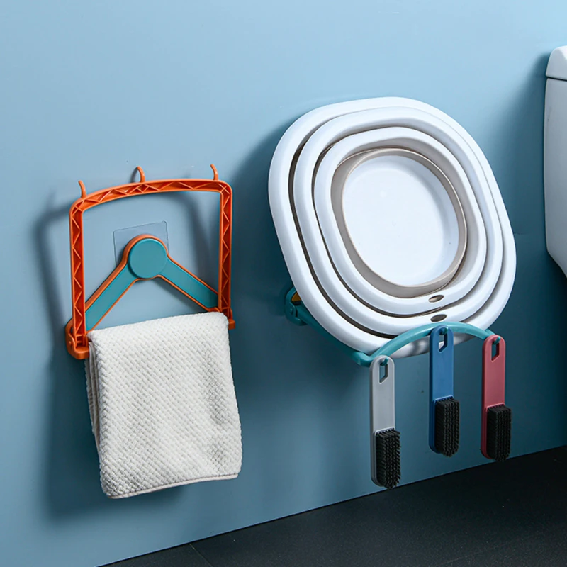 Стеллаж для раковины в ванную комнату, настенная Складная полка с автоматическим отскоком и без отверстий, вешалка для хранения 
Стеллаж для раковины в ванную комнату, настенная Складная полка с автоматическим отскоком и без отверстий, вешалка для хранения