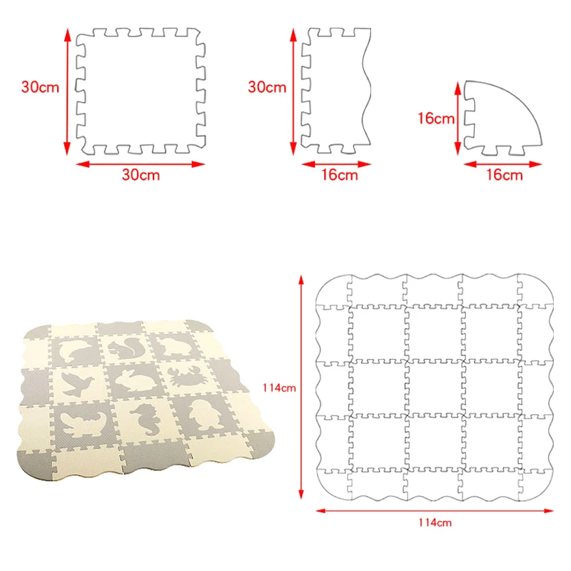 Puzzle Exercise Play Mats Set Crawling Mat Interlocking Foam Floor Tiles for Baby Toddlers BM88
Puzzle Exercise Play Mats Set Crawling Mat Interlocking Foam Floor Tiles for Baby Toddlers BM88