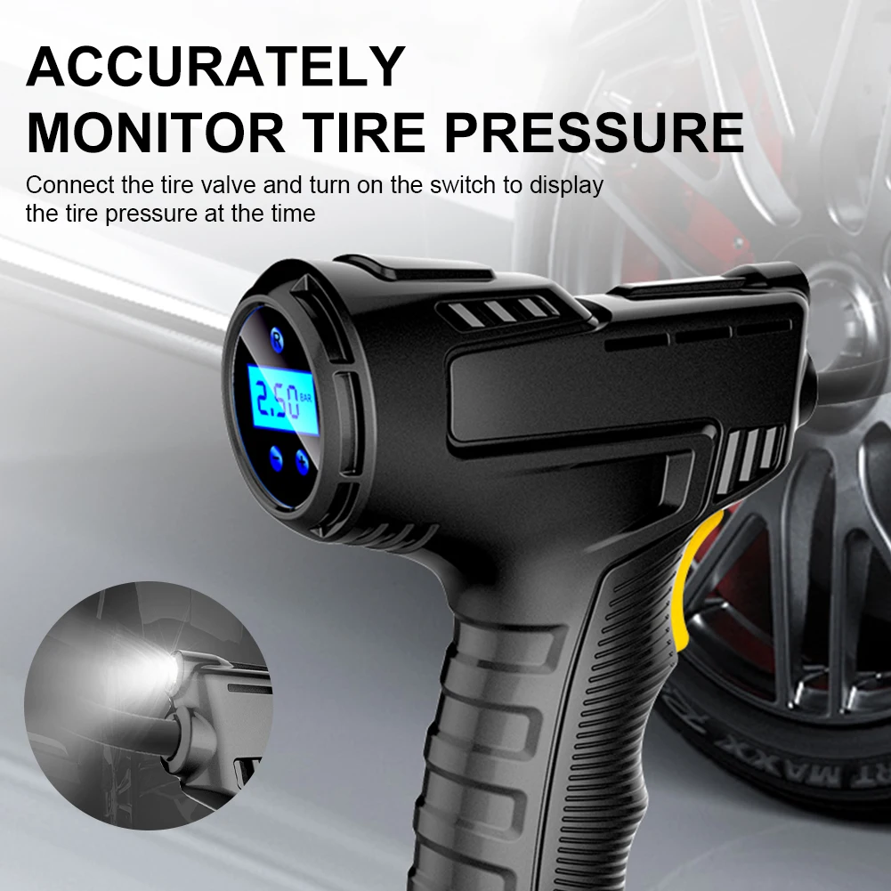 Rechargeable Air Compressor Wireless Inflatable Pump Portable Air Pump Digital Car Automatic Tire Inflator Equipment Dropship
Rechargeable Air Compressor Wireless Inflatable Pump Portable Air Pump Digital Car Automatic Tire Inflator Equipment Dropship