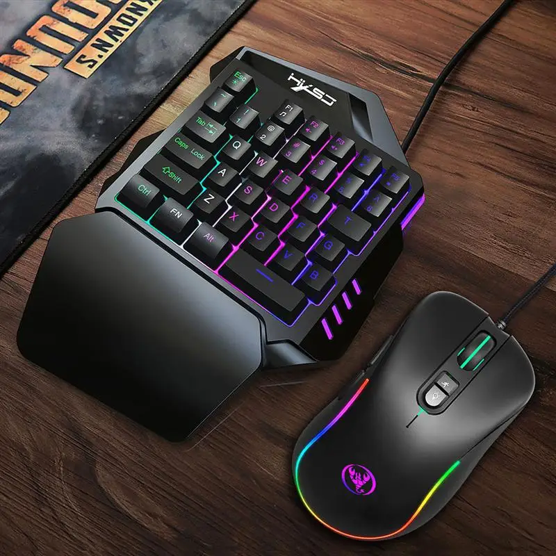 Механическая игровая клавиатура с RGB-подсветкой для одной руки портативная