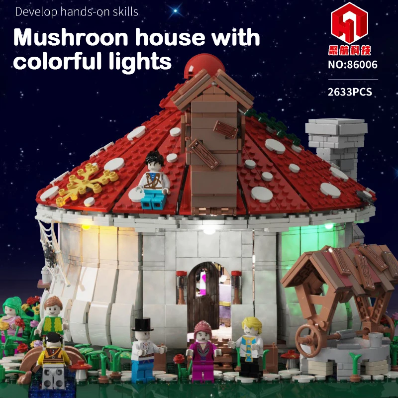 In Stock Creative Mushroom House with Lights Building Blocks Bricks Fairy Tale World Children DIY Toys Birthday Gifts 2633Pcs
In Stock Creative Mushroom House with Lights Building Blocks Bricks Fairy Tale World Children DIY Toys Birthday Gifts 2633Pcs