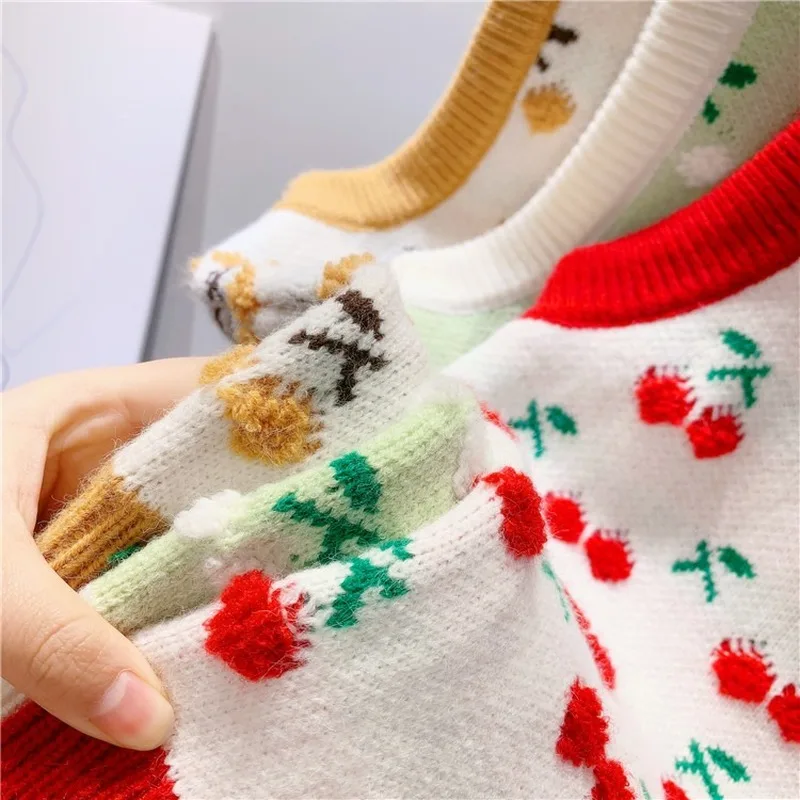 3D Cherry Embroidery Knitted Vest Women Spring Autumn Sweater Vest for Students Girls Waistcoat Cute O-Neck Sleeveless Pullover
3D Cherry Embroidery Knitted Vest Women Spring Autumn Sweater Vest for Students Girls Waistcoat Cute O-Neck Sleeveless Pullover
