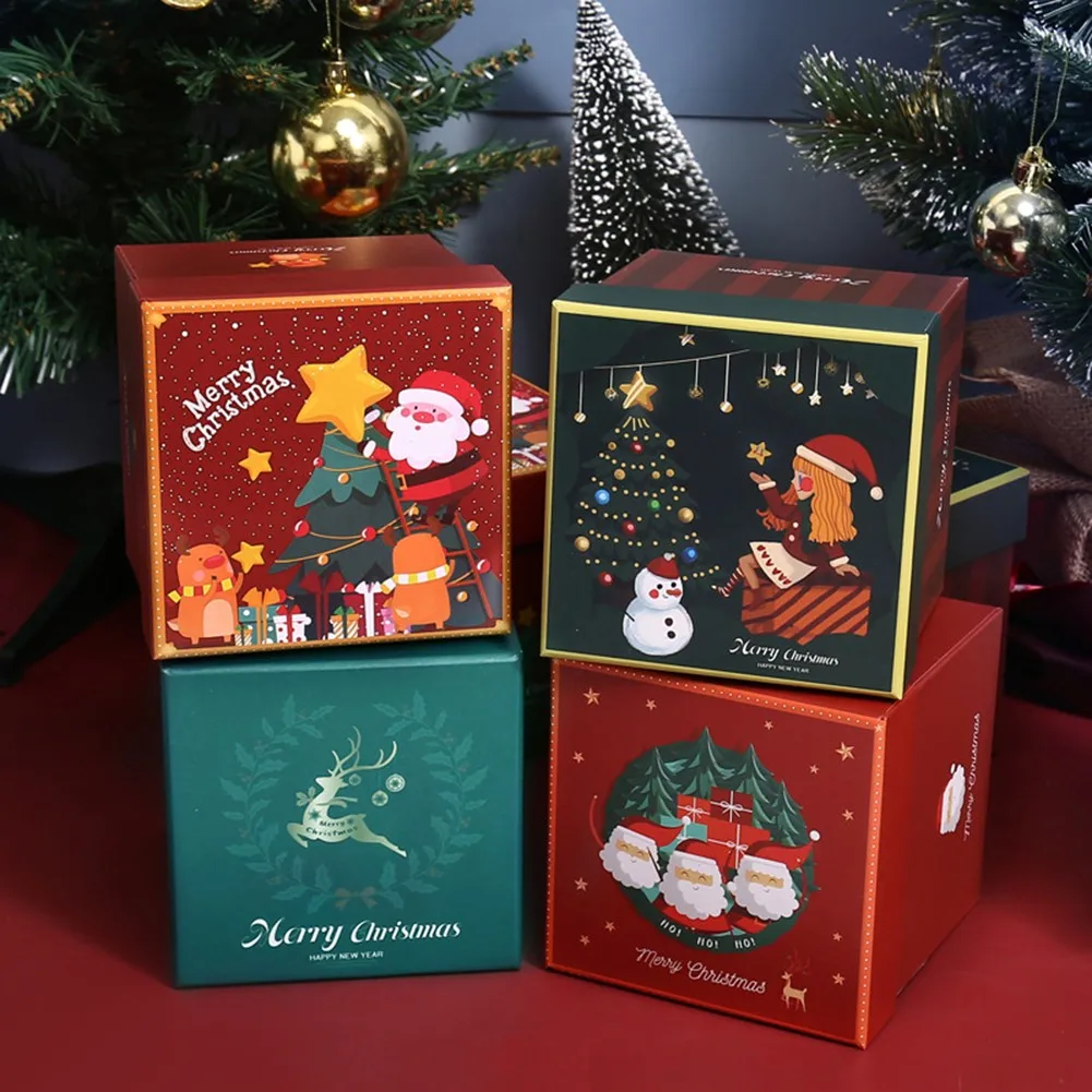 New Christmas Eve Apple Box Christmas Gift Box Square Red Party Paper Favour Sweets Cake Gift Boxes With Bag Holiday Supplies
New Christmas Eve Apple Box Christmas Gift Box Square Red Party Paper Favour Sweets Cake Gift Boxes With Bag Holiday Supplies
