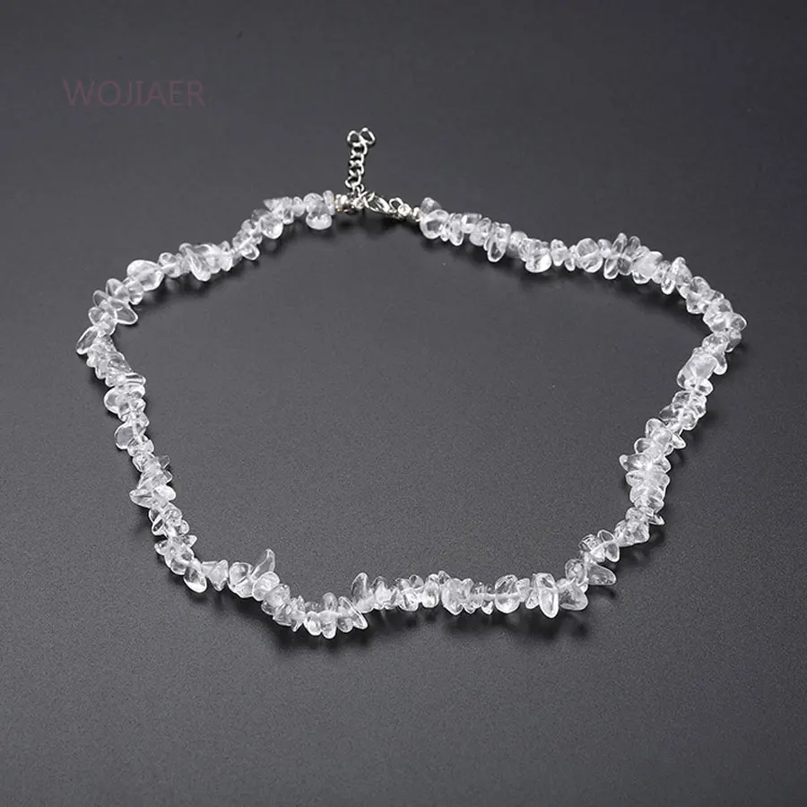 WOJIAER Reiki Natural Stone Necklaces Healing Crystal Long Necklace Chipped Gravel Beads Gifts for Women 2020 Pulseras ZBM161
WOJIAER Reiki Natural Stone Necklaces Healing Crystal Long Necklace Chipped Gravel Beads Gifts for Women 2020 Pulseras ZBM161