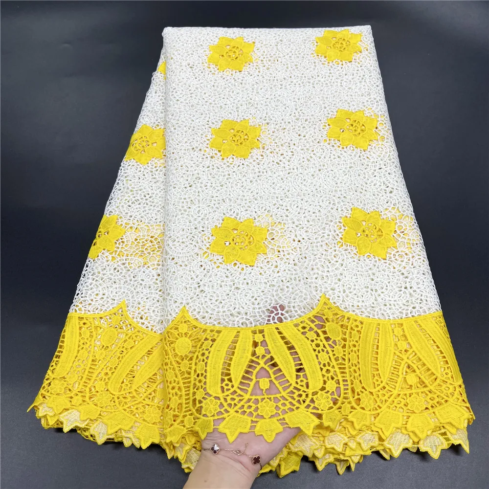 5 Yards Polyester Water Soluble Guipure Lace Embroidery Double Colors Cupion Cord Modern Traditional African Inspire Fabric W875
5 Yards Polyester Water Soluble Guipure Lace Embroidery Double Colors Cupion Cord Modern Traditional African Inspire Fabric W875