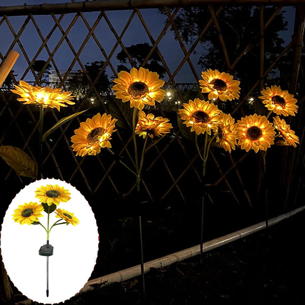 Solar Powered Ground Lamps LED Sunflower Shape Lawn Light Outdoor Garden Party Stand Lamp Decor Waterproof Landscape Lighting
Solar Powered Ground Lamps LED Sunflower Shape Lawn Light Outdoor Garden Party Stand Lamp Decor Waterproof Landscape Lighting