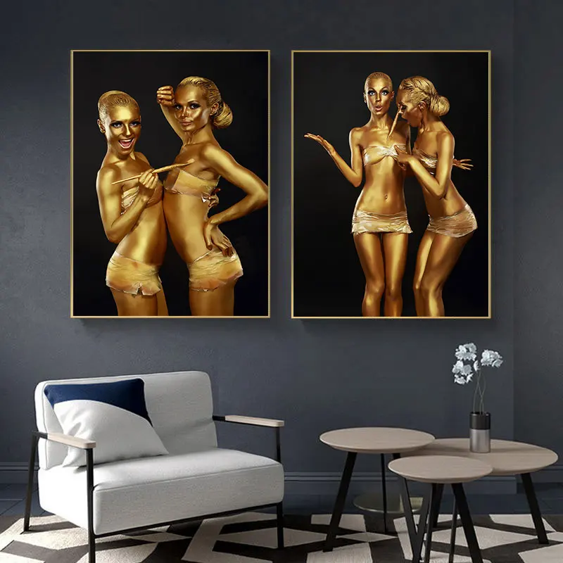 Nude Gold Woman Oil Painting Canvas Painting Sexy Girls Cuadros Posters and Prints Wall Art Picture for Living Room Decor Home
Nude Gold Woman Oil Painting Canvas Painting Sexy Girls Cuadros Posters and Prints Wall Art Picture for Living Room Decor Home
