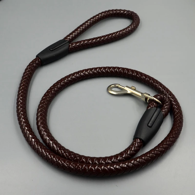 

New Teddy dog rope, chain, small and medium-sized dog 1.3cm medium leather pet supplies traction PU leather traction rope