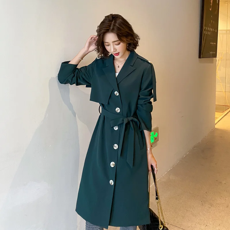 British windbreaker women's 2021 spring and autumn new mid-length design temperament waist coat slim slim coat
British windbreaker women's 2021 spring and autumn new mid-length design temperament waist coat slim slim coat
