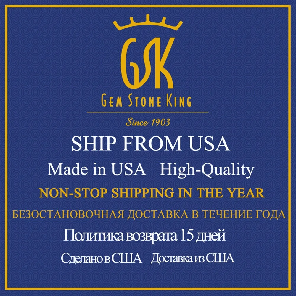 Подвеска GemStoneKing из серебра 18 К с золотыми песочными часами и синим топазом