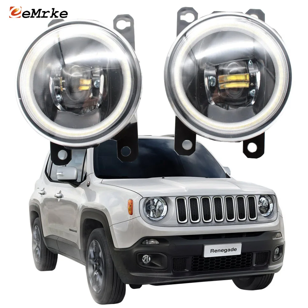 LED Angel Eye DRL Daytime Running Lights for Jeep Renegade BU 2015-2018 / Facelift 2019 2020 Fog Lights Cut-Line Lens Car Stying
LED Angel Eye DRL Daytime Running Lights for Jeep Renegade BU 2015-2018 / Facelift 2019 2020 Fog Lights Cut-Line Lens Car Stying