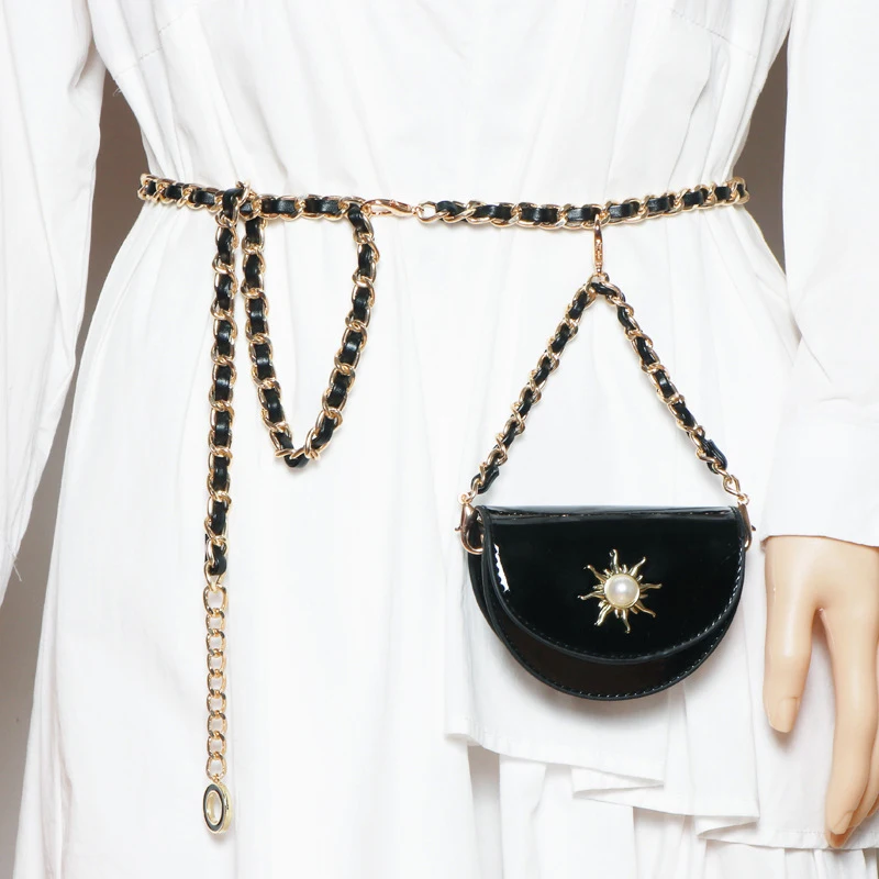 DAEYOTEN Pearl Semicircle Mini Waist Bag Metal Chain Fanny Pack Women Earphone Bag Tassel Belt Bag Female Coin Purse ZM1174
DAEYOTEN Pearl Semicircle Mini Waist Bag Metal Chain Fanny Pack Women Earphone Bag Tassel Belt Bag Female Coin Purse ZM1174