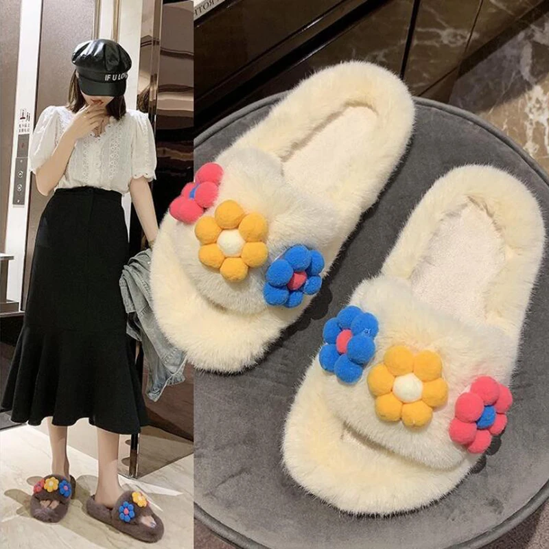 Fashion Winter Women House Furry Slippers Faux Fur Warm Shoes Women Slip on Flats Female Home Slides Black Plush Slippers q4
Fashion Winter Women House Furry Slippers Faux Fur Warm Shoes Women Slip on Flats Female Home Slides Black Plush Slippers q4