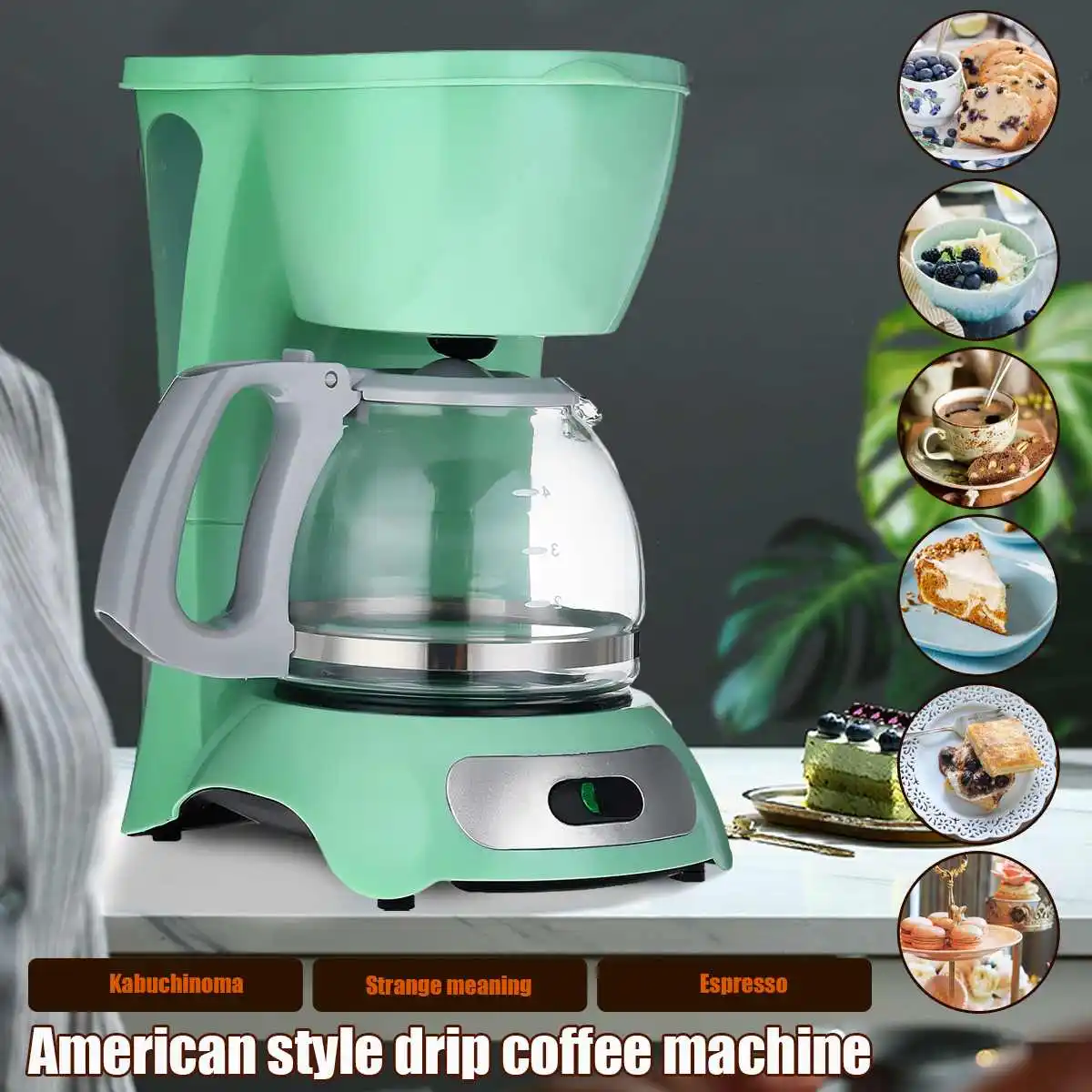 600ml 4-6 Cup Coffee Machine 220V Espresso Drip Coffee Maker With Glass Kettle Coffee Powder Filter Anti-Drip Insulation Teapot
600ml 4-6 Cup Coffee Machine 220V Espresso Drip Coffee Maker With Glass Kettle Coffee Powder Filter Anti-Drip Insulation Teapot
